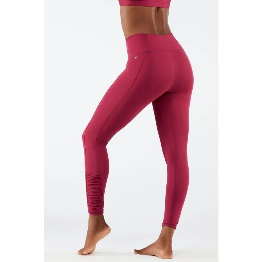 New Fabletics High Waisted PureLuxe Ruched 7/8 Legging size S